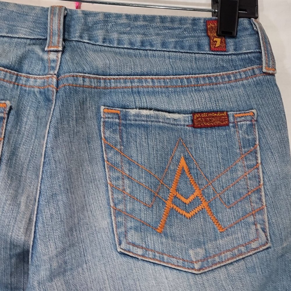 7 For All Man Kind A Pocket Woman's Flare Denim Jeans Size 26